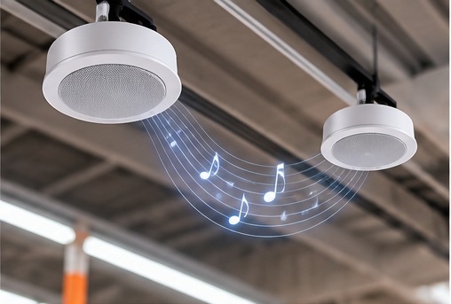 Lautsprecher für GEMA-freie Hintergrundmusik im Verkaufsraum