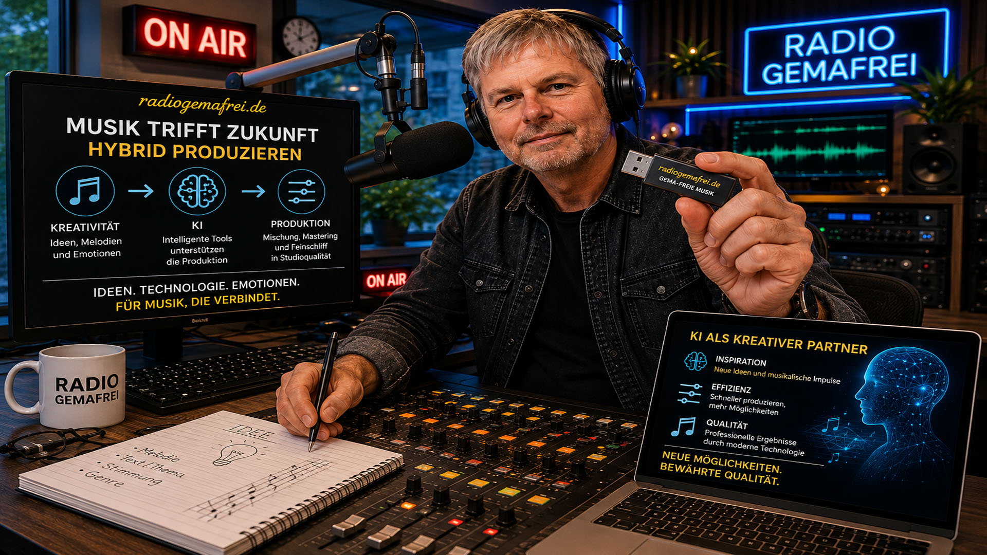 Wird bei RadioGemafrei.de KI-Musik genutzt?