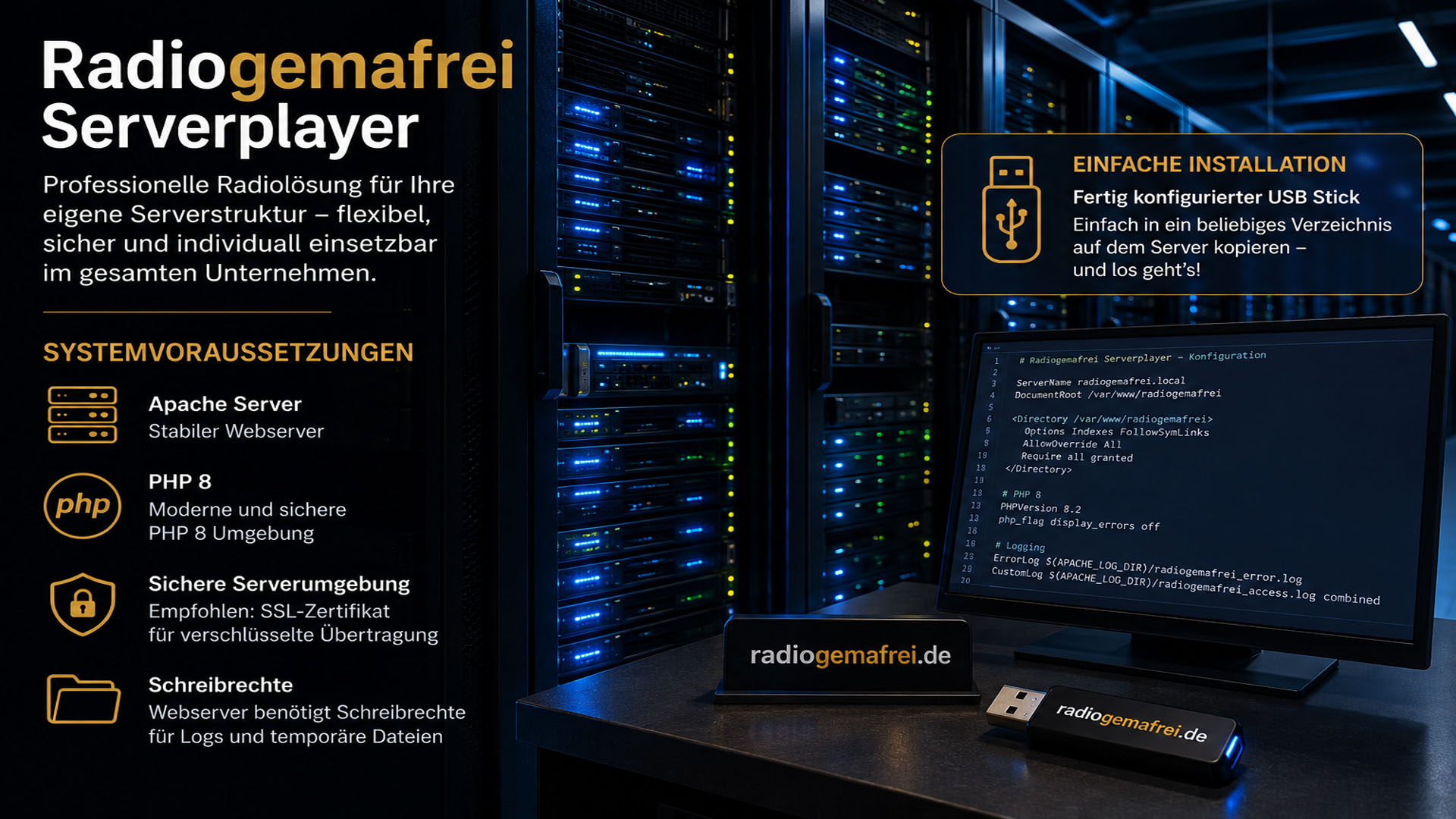 Radiogemafrei Serverlösung